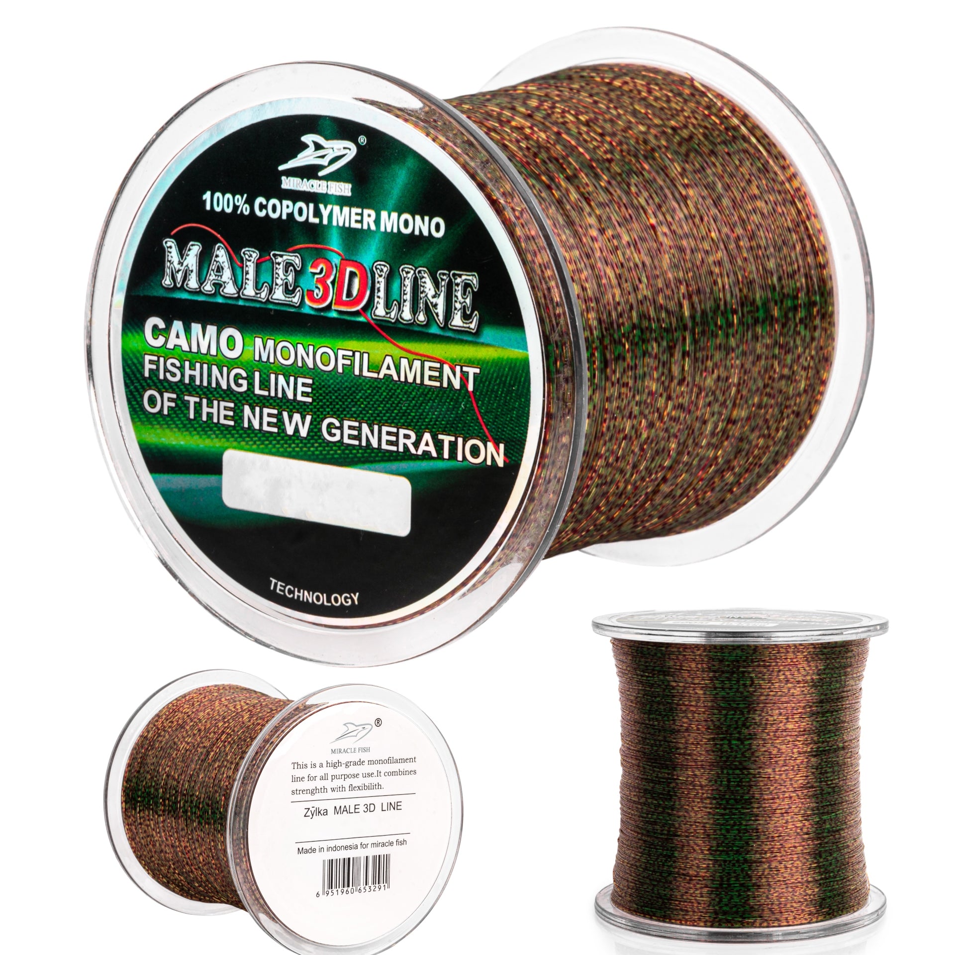 FISHING LINE MALE 3D Camo 600m 0,20mm for feeder float