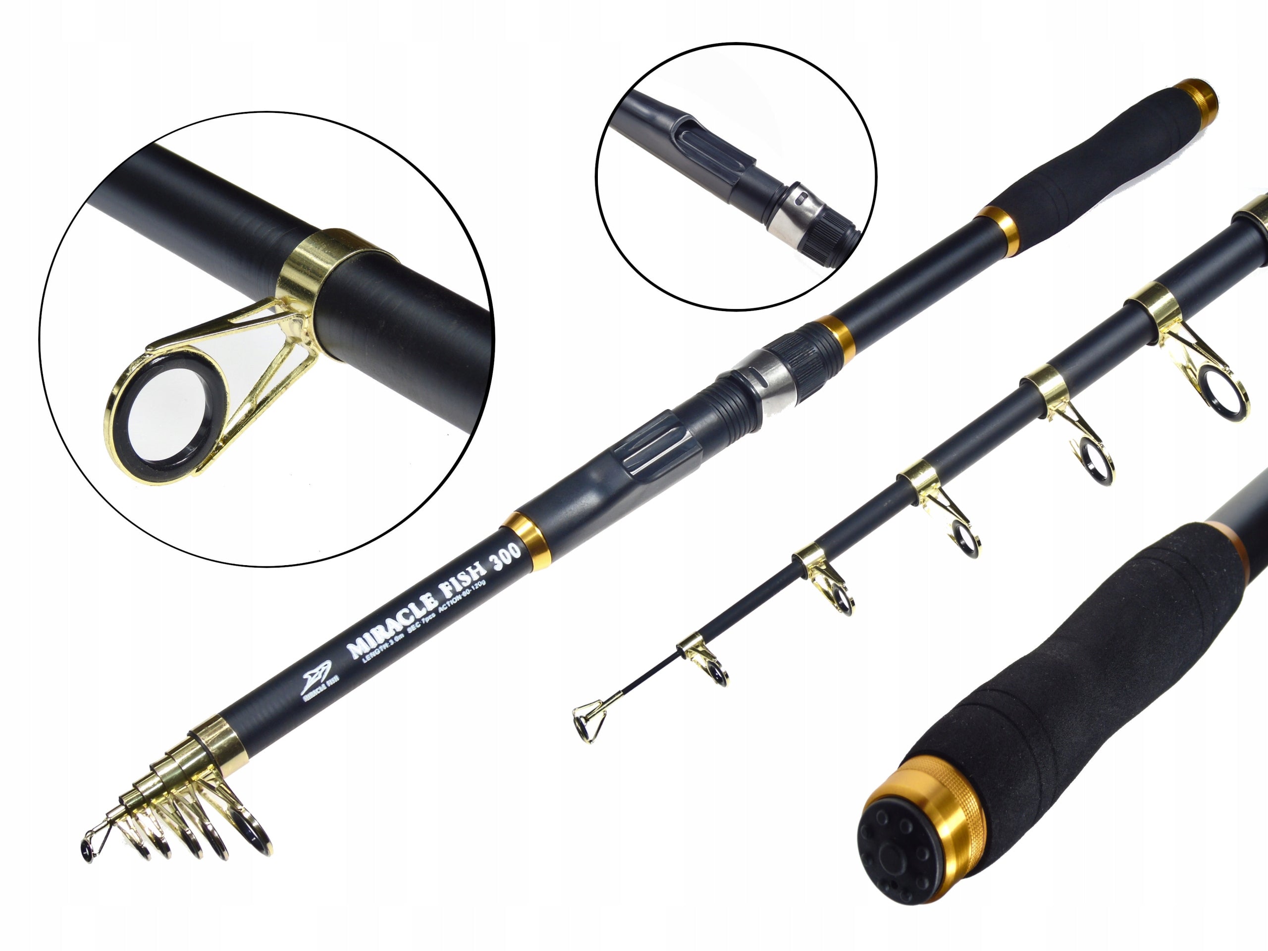 FISHING ROD 3m TELESCOPIC CARBON FLOAT GROUND