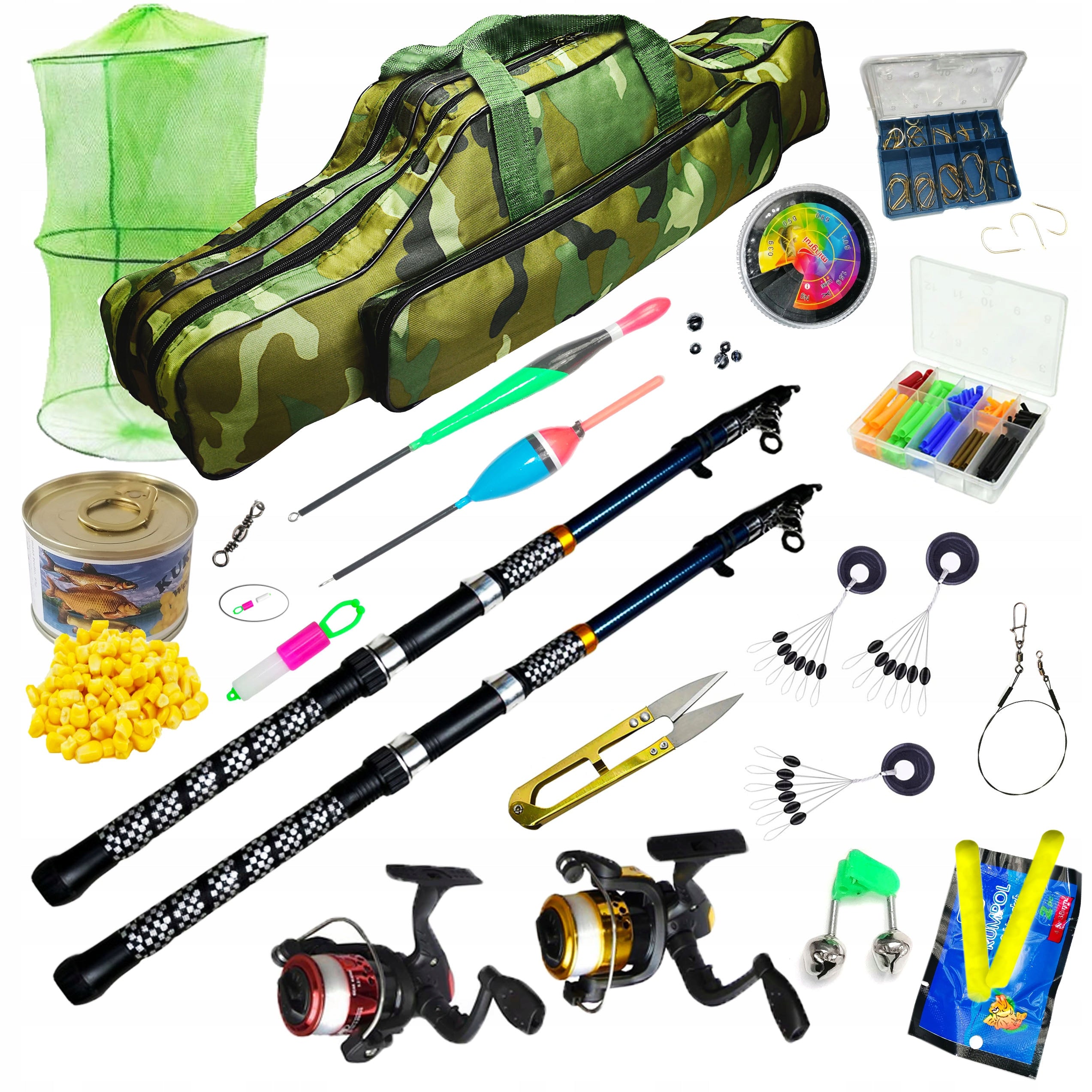 FISHING SET FOR GIFT 2x Fishing Rod 2x Reel