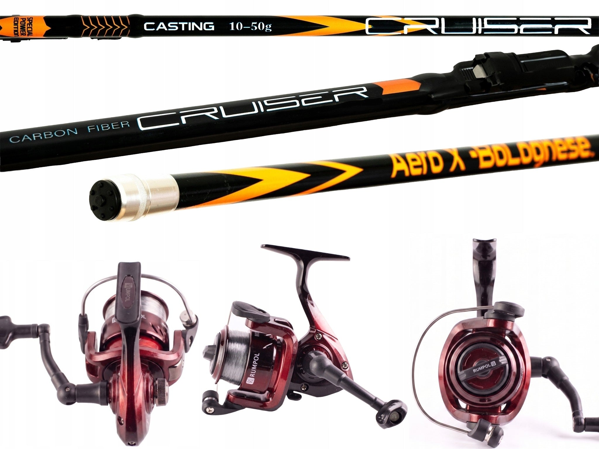 FISHING SET ROD BOLOGNESE 6M RUMPOL AERO X REEL M200