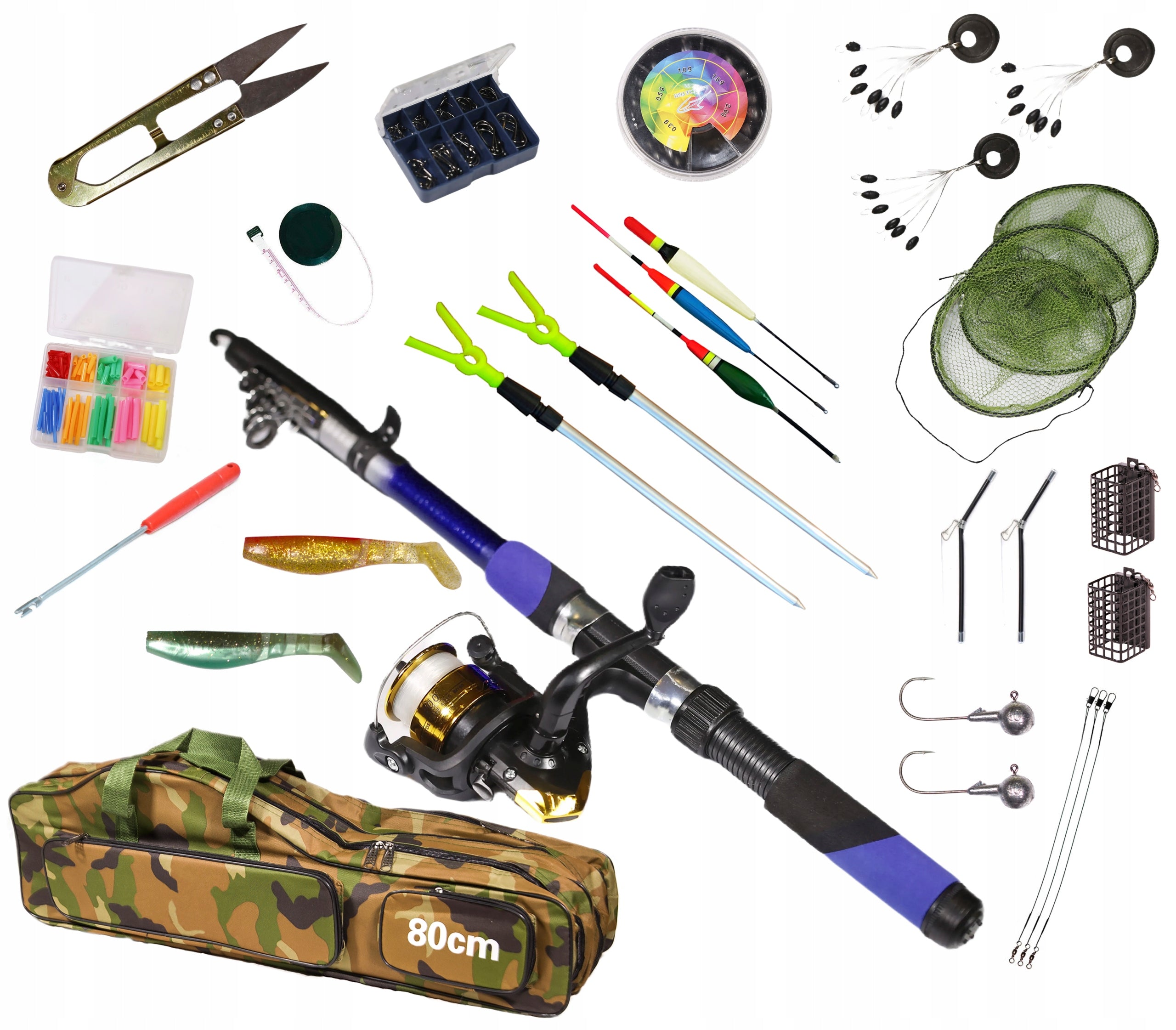 FISHING SET float, ground, spinning - ZEST-W-06