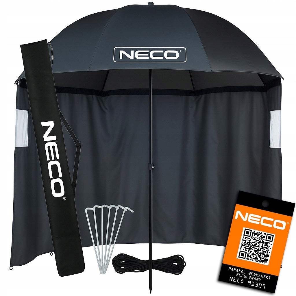 FISHING UMBRELLA WITH COVER NECO ADJUSTABLE SOLID LARGE 250CM + COVER