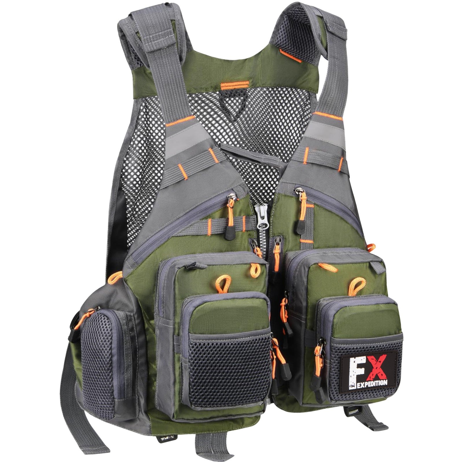 FISHING VEST WITH POCKETS ADJUSTABLE LIGHTWEIGHT UNIVERSAL ADJUSTABLE