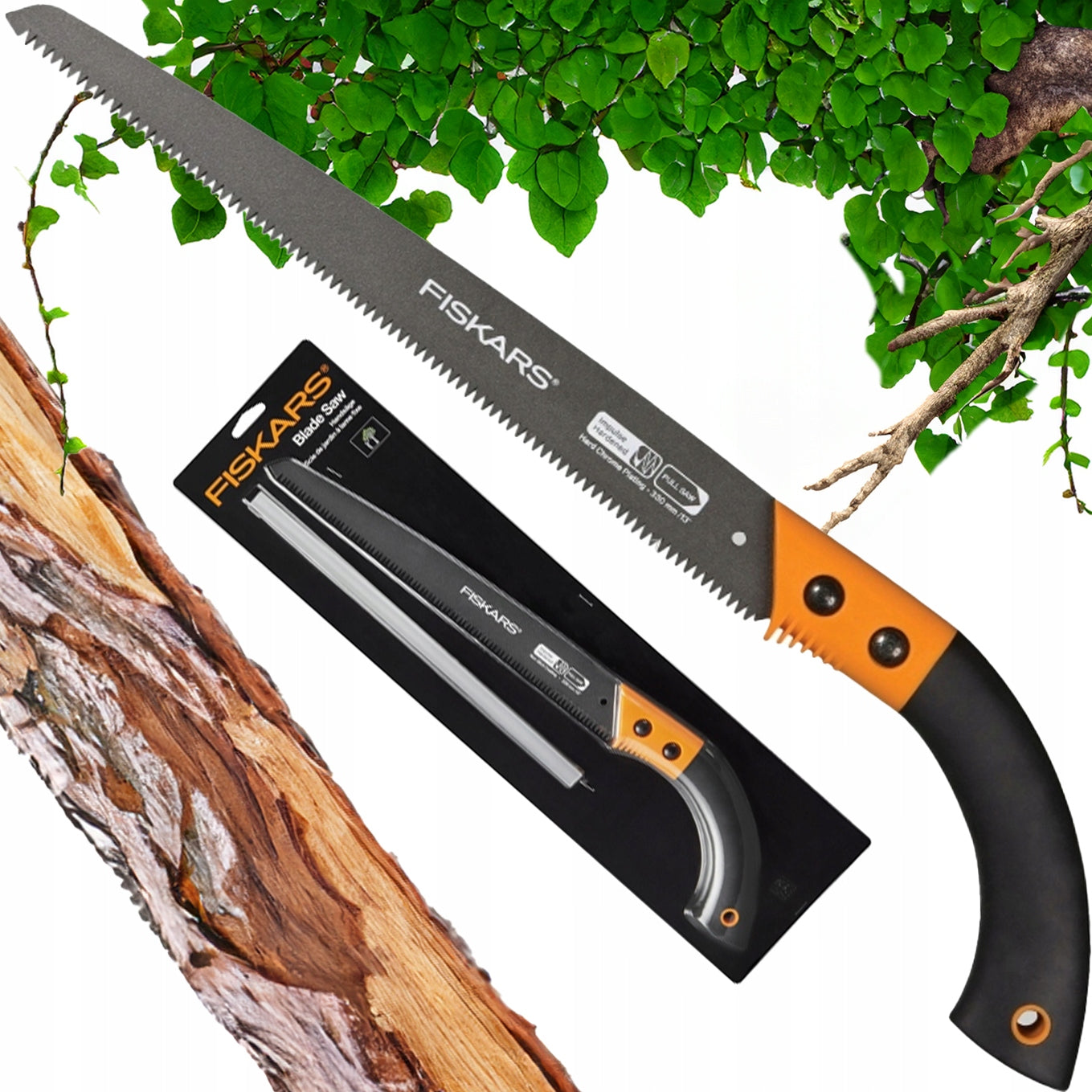FISKARS GARDENING HAND SAW REINFORCED FOR FRESH WOOD BRANCHES 56,5cm