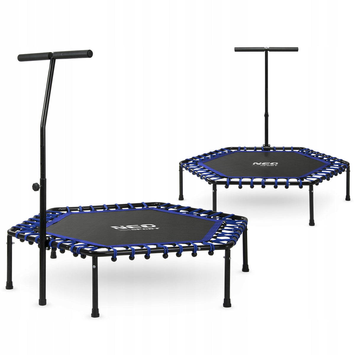 FITNESS TRAMPOLINE WITH HANDLE ADJUSTABLE FOR EXERCISE NEOSPORT 100kg