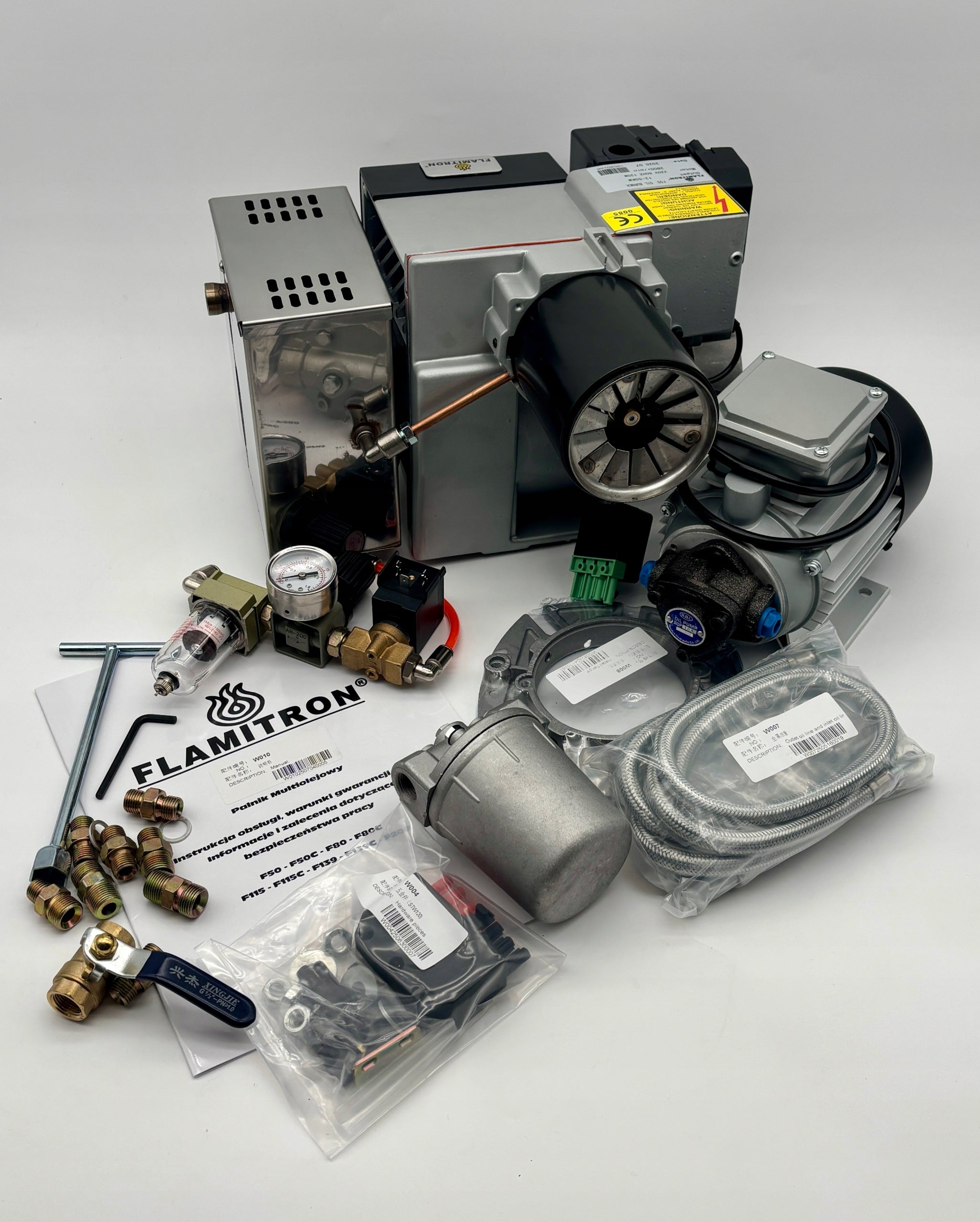 FLAMITRON model F50 12-50KW Multi-oil burner for overworked oil Packaging status original