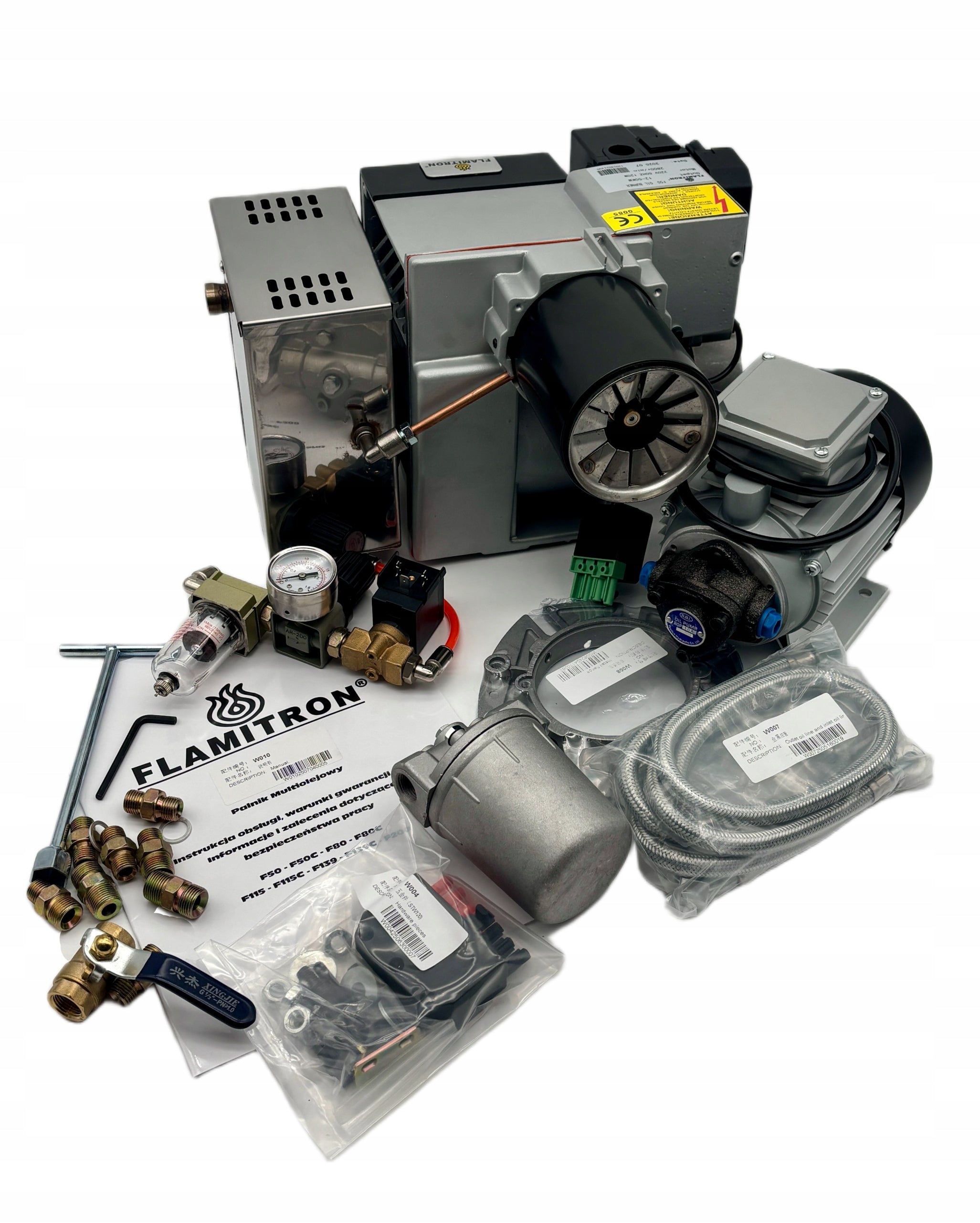 FLAMITRON model F50 12-50KW Multi-oil burner for overworked oil