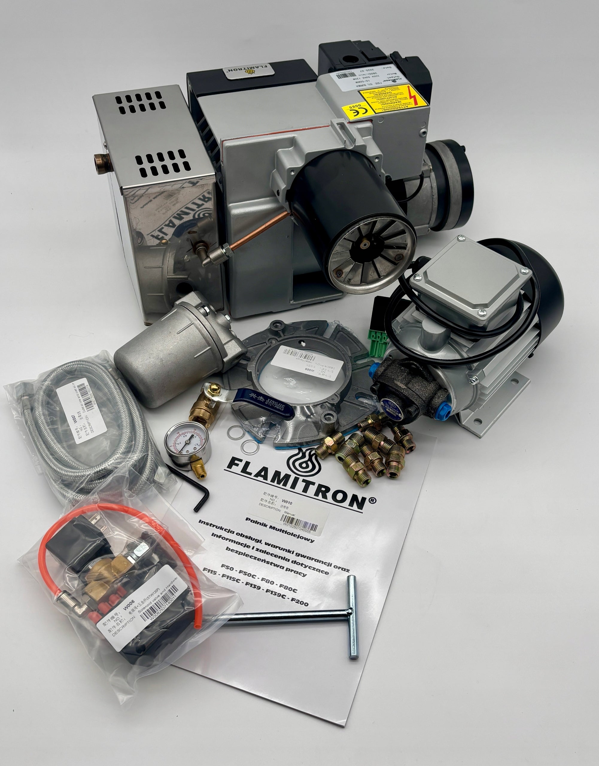 FLAMITRON model F50C 12-50KW Oil multi-oil burner overworked Packaging status original