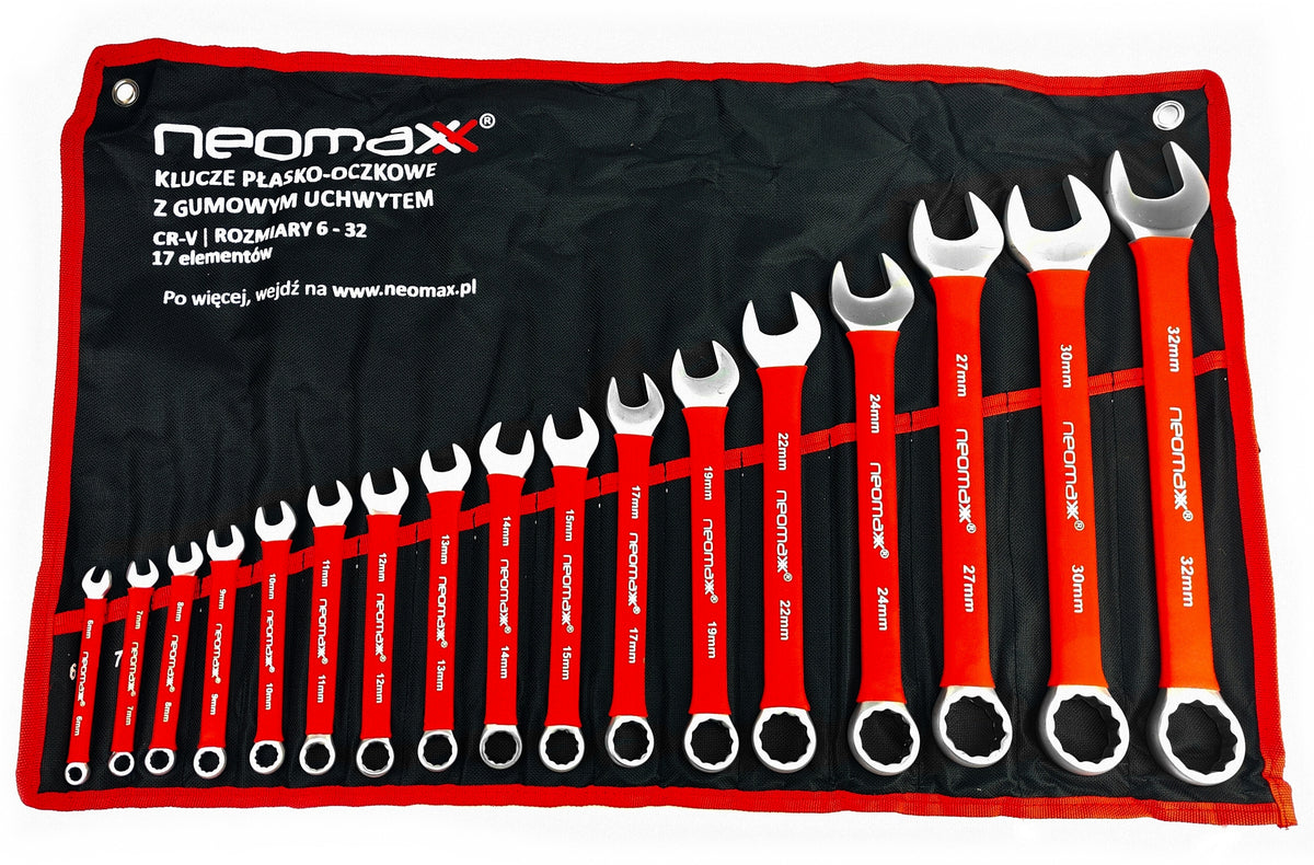 FLAT EYE WRENCHES 6-32 SET OF FLAT WRENCHES IN RUBBER CRV 17EL. SET Manufacturer code G027