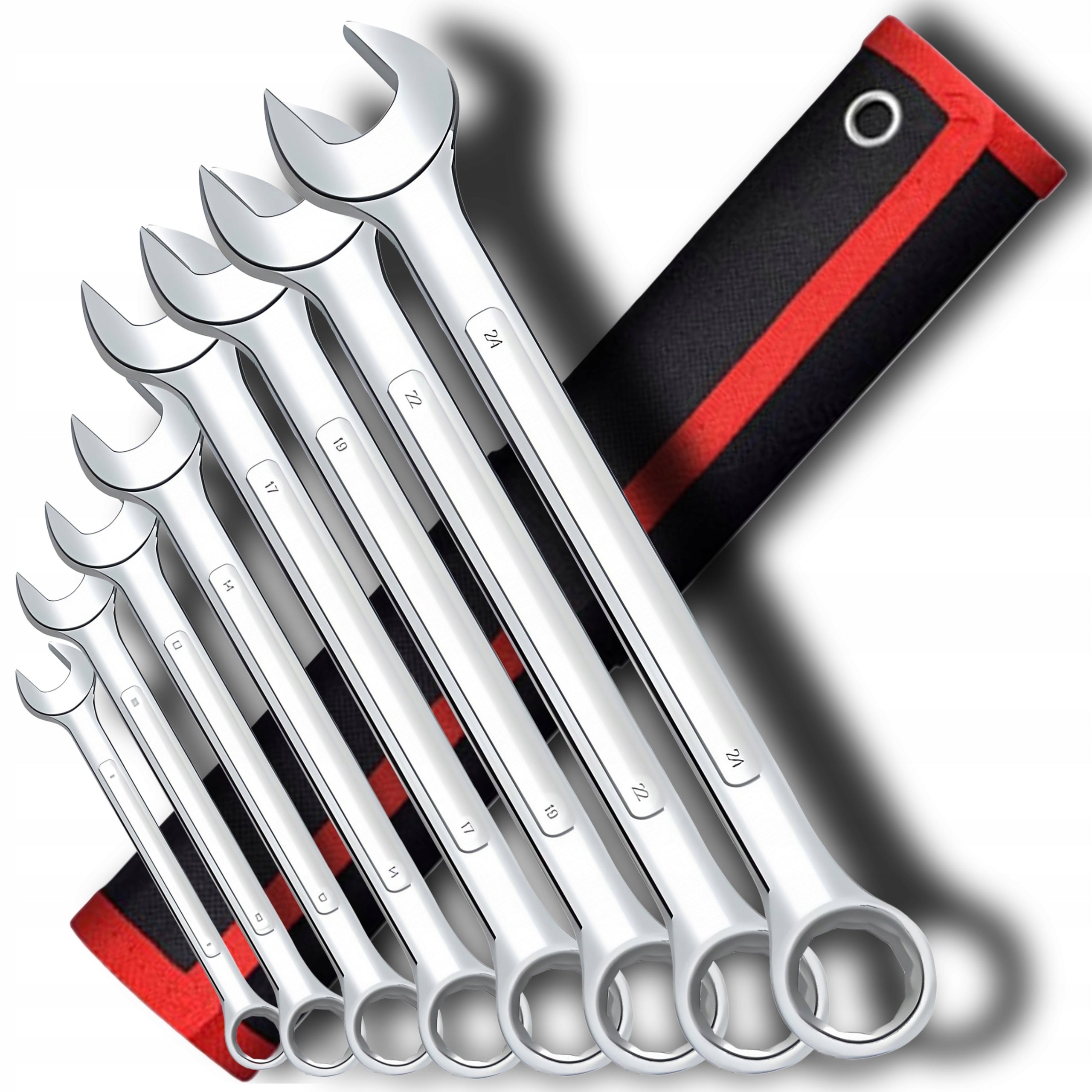 FLAT-EYE WRENCHES 8-24MM FLAT KEY SET 8 ELEMENTS + COVER