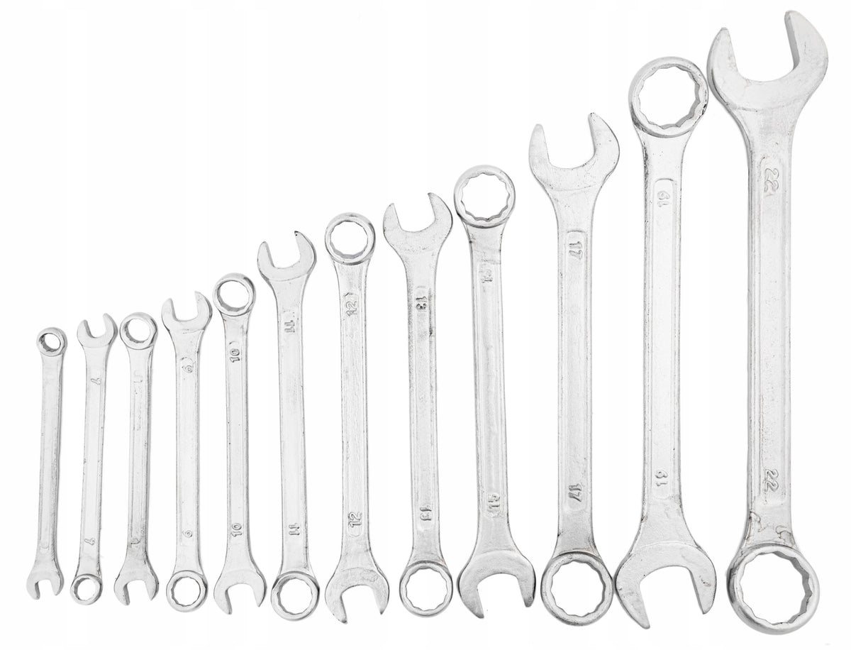 FLAT EYE WRENCHES SET OF FLAT EYE WRENCHES IN CASE 6-22 MM 12 PCS. Manufacturer code MFE62212