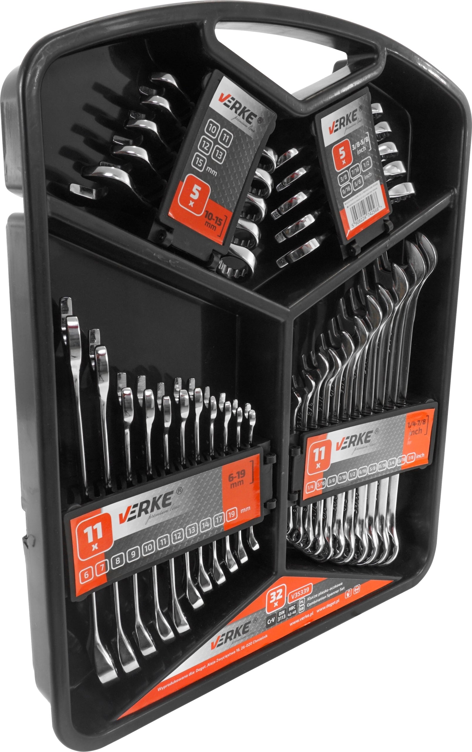 FLAT EYE WRENCHES SET OF KEYS 6-19mm Manufacturer code V35339