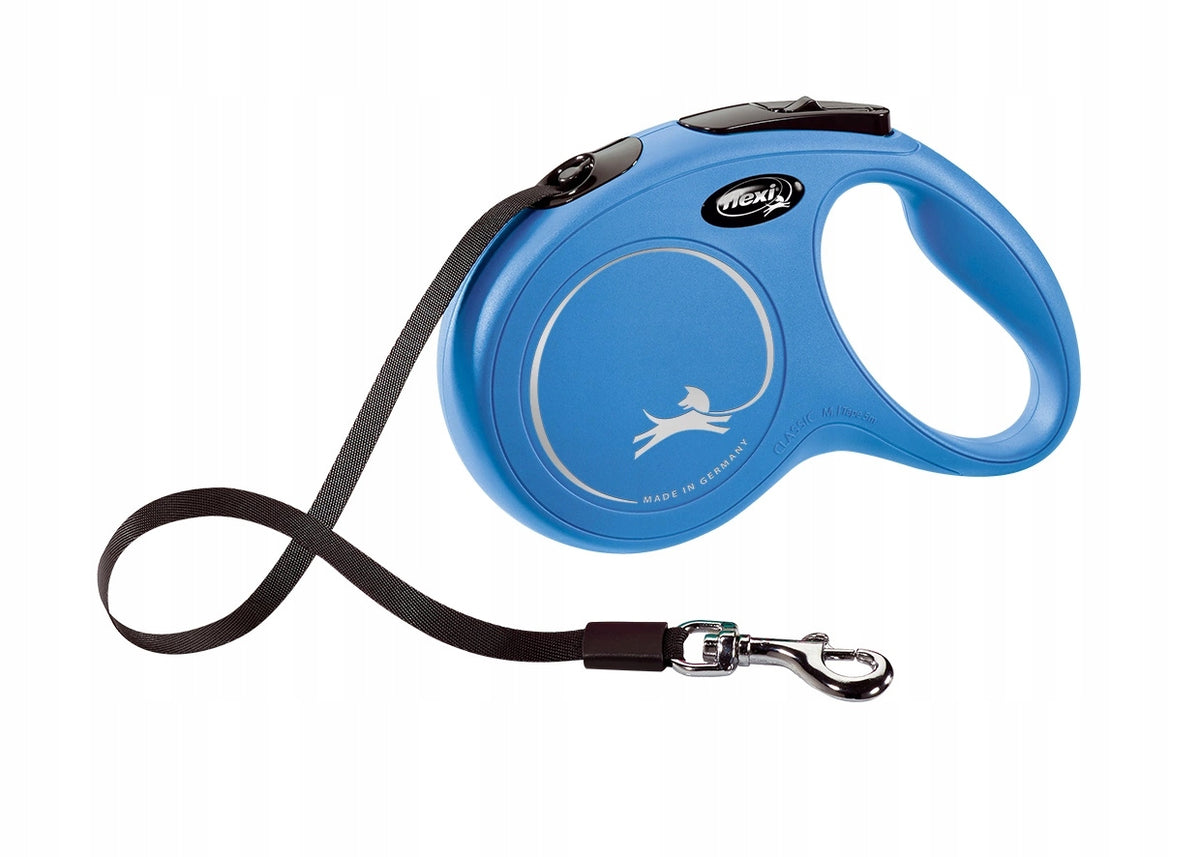 FLEXI automatic leash New Classic cord 5m M blue