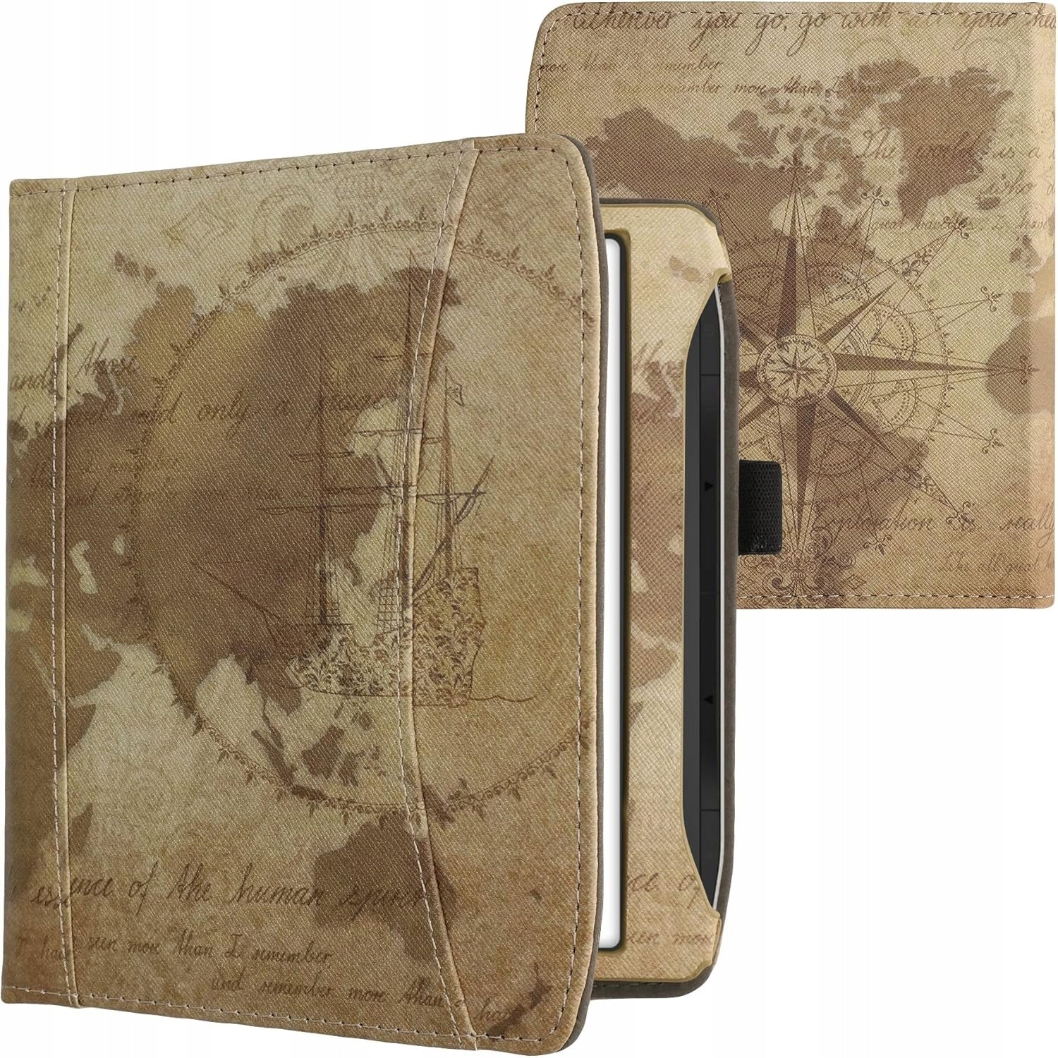 FLIP CASE FOR POCKETBOOK ERA/ERA COLOR BROWN STRAP