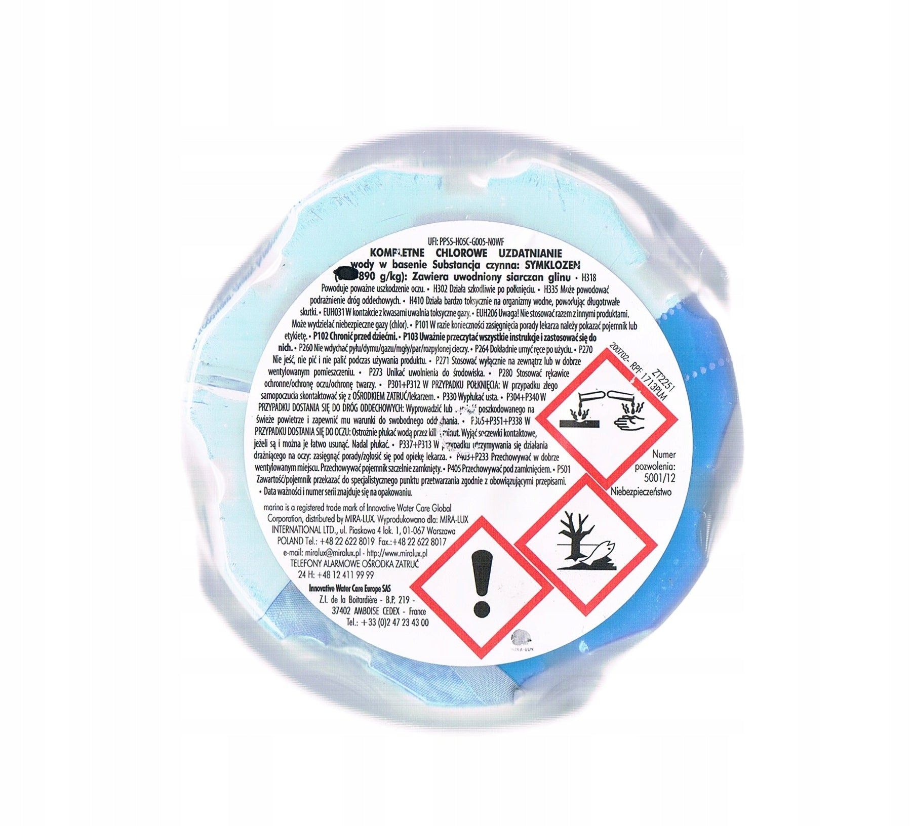 FLOATING DISPENSER for water TREATMENT 750g MARINA EAN (GTIN) 3521686120822