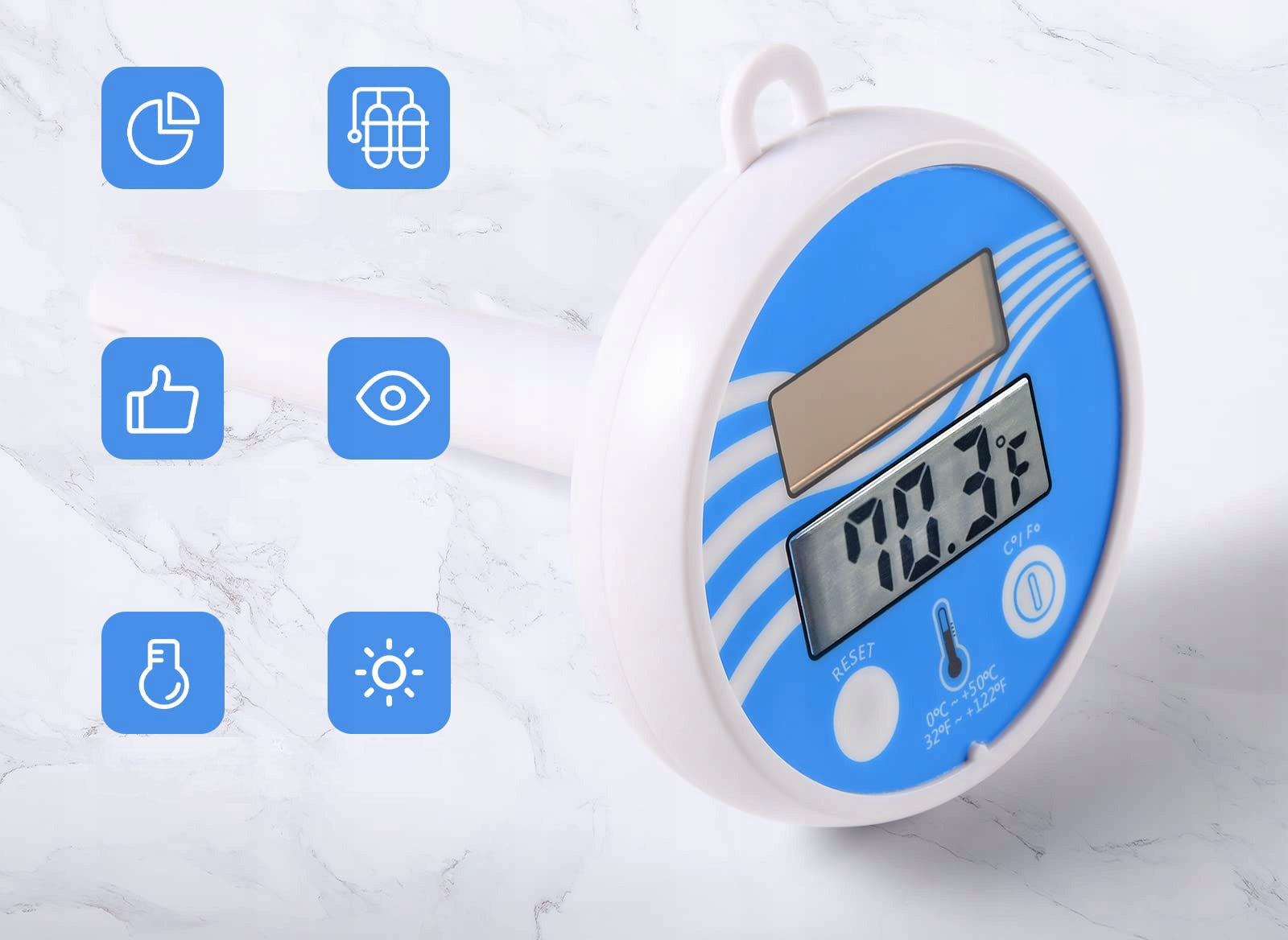 FLOATING POOL THERMOMETER FOR POOL WATER JACUZZI SPA POOL Manufacturer Heckermann