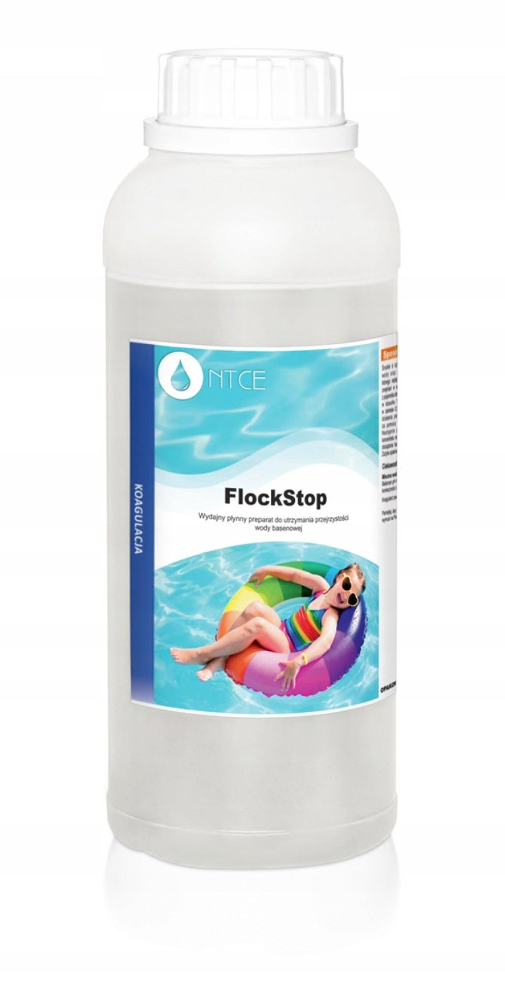 FLOCK STOP Pollution Coagulant Flok Clean Water Swimming Pool Jacuzzi NTCE 1L Packaging status original