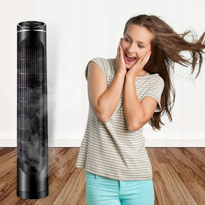 FLOOR COLUMN FAN QUIET STANDING FAN LARGE XXL ADJUSTABLE Dominant color black