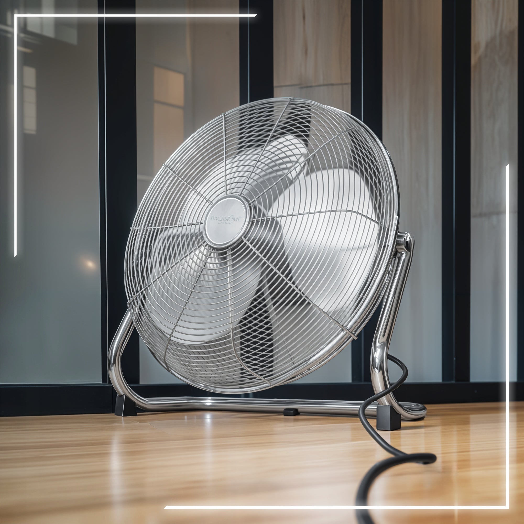 FLOOR FAN INDUSTRIAL METAL FAN CIRCULATOR STRONG XXL PRO Dominant color silver/gray