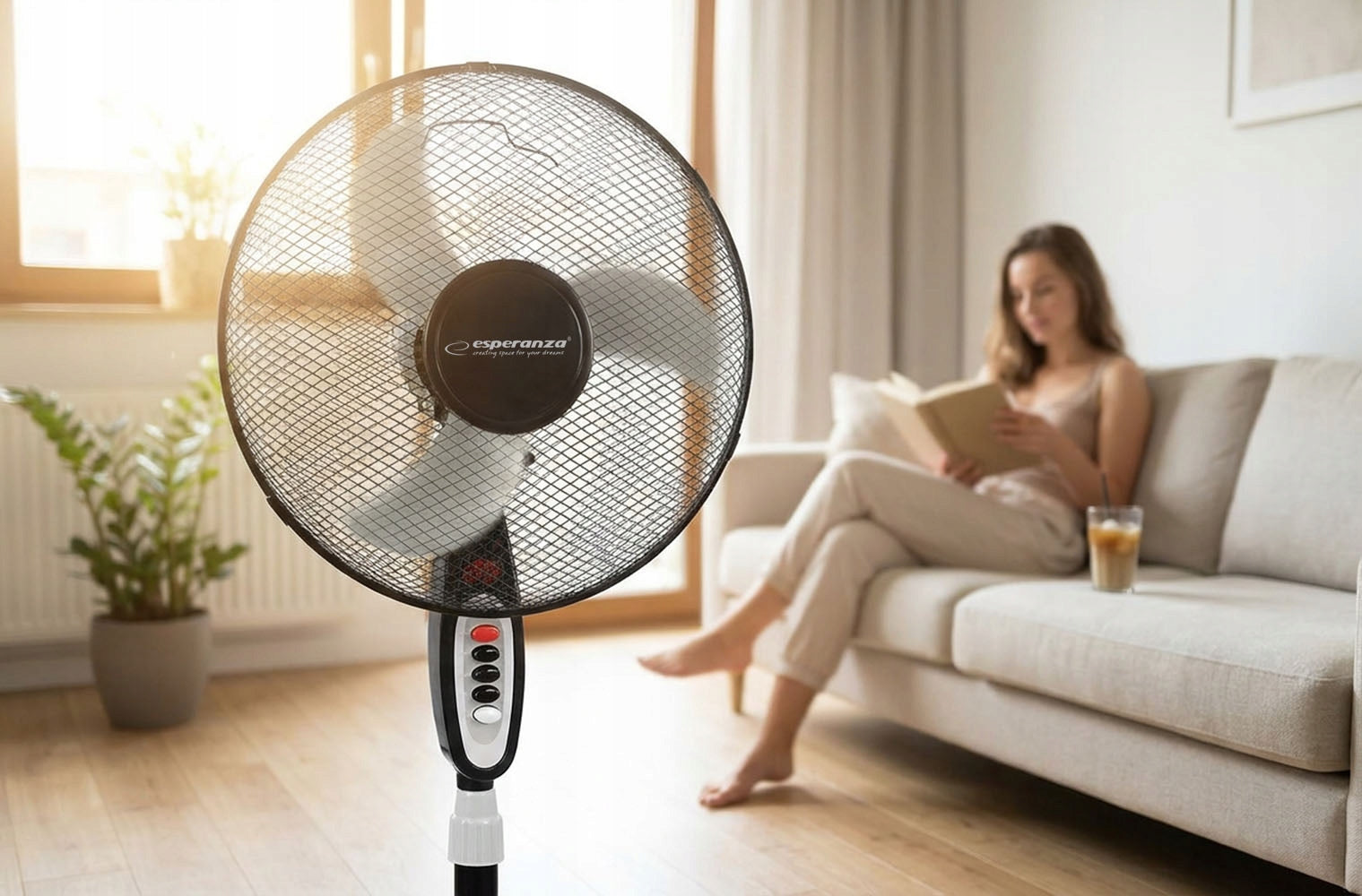 FLOOR FAN STANDING FAN DIAMETER 45CM STRONG 50W STABLE FOOT Fan type floor
