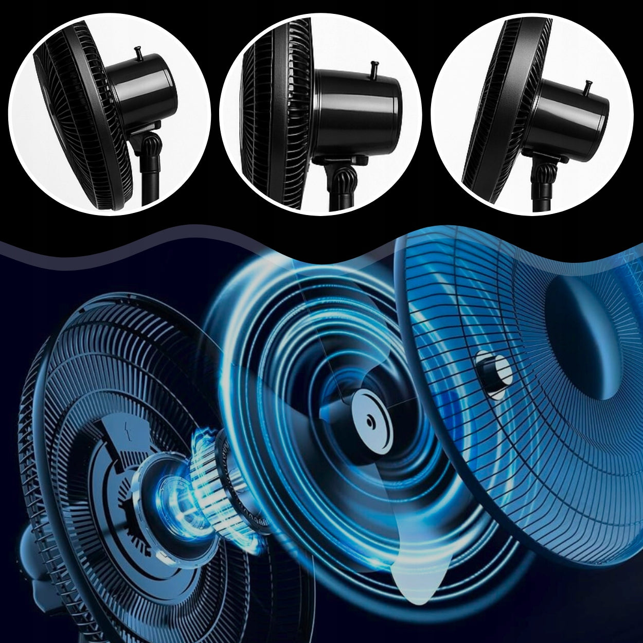 FLOOR FAN STANDING FAN QUIET POWERFUL 5 BLADES 8 MODES + REMOTE CONTROL Fan type floor