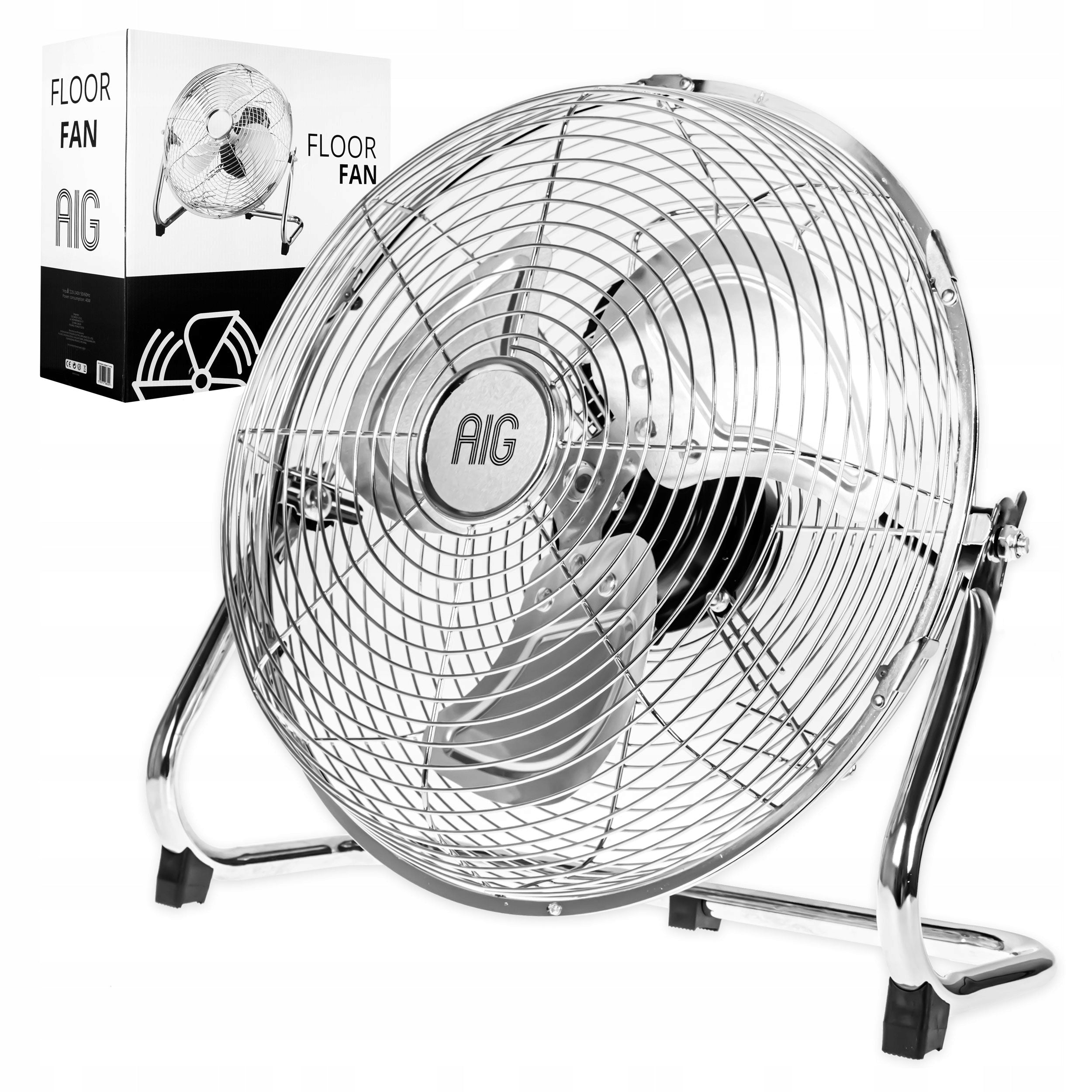 FLOOR FAN STRONG FAN INDUSTRIAL CIRCULATOR CHROME PLATED STEEL