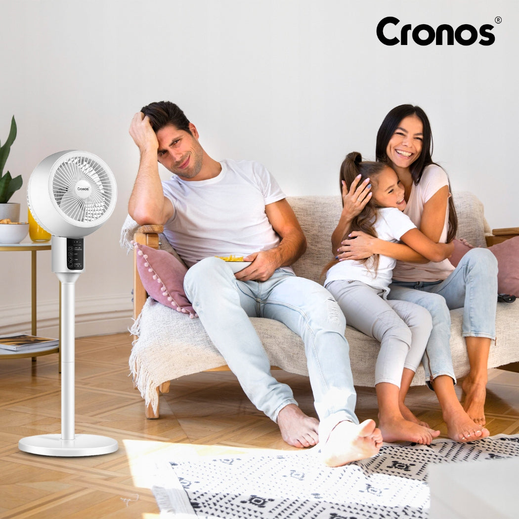 FLOOR STANDING FAN QUIET 3 MODES 45W 3D HEAD + REMOTE CONTROL Brand Heckermann