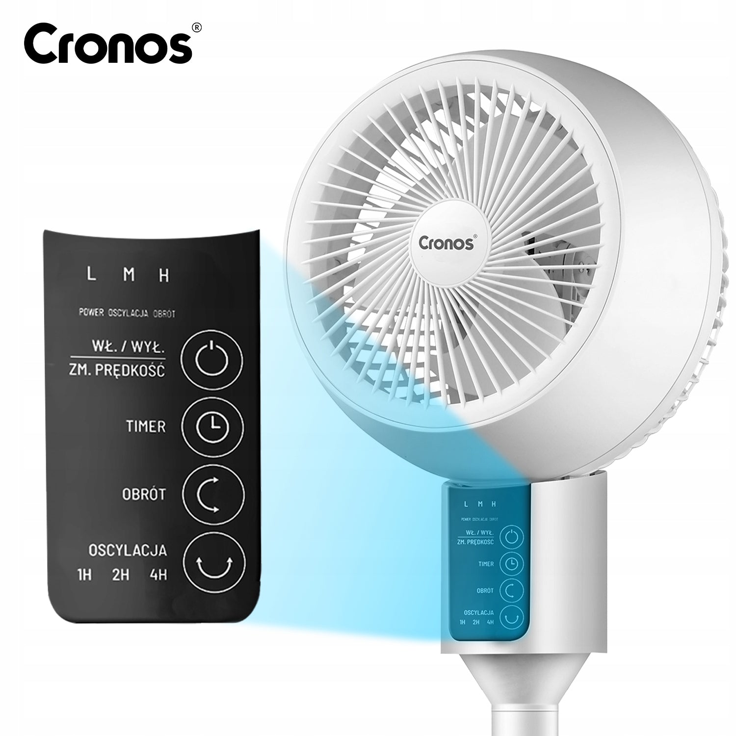 FLOOR STANDING FAN QUIET 3 MODES 45W 3D HEAD + REMOTE CONTROL Fan type floor