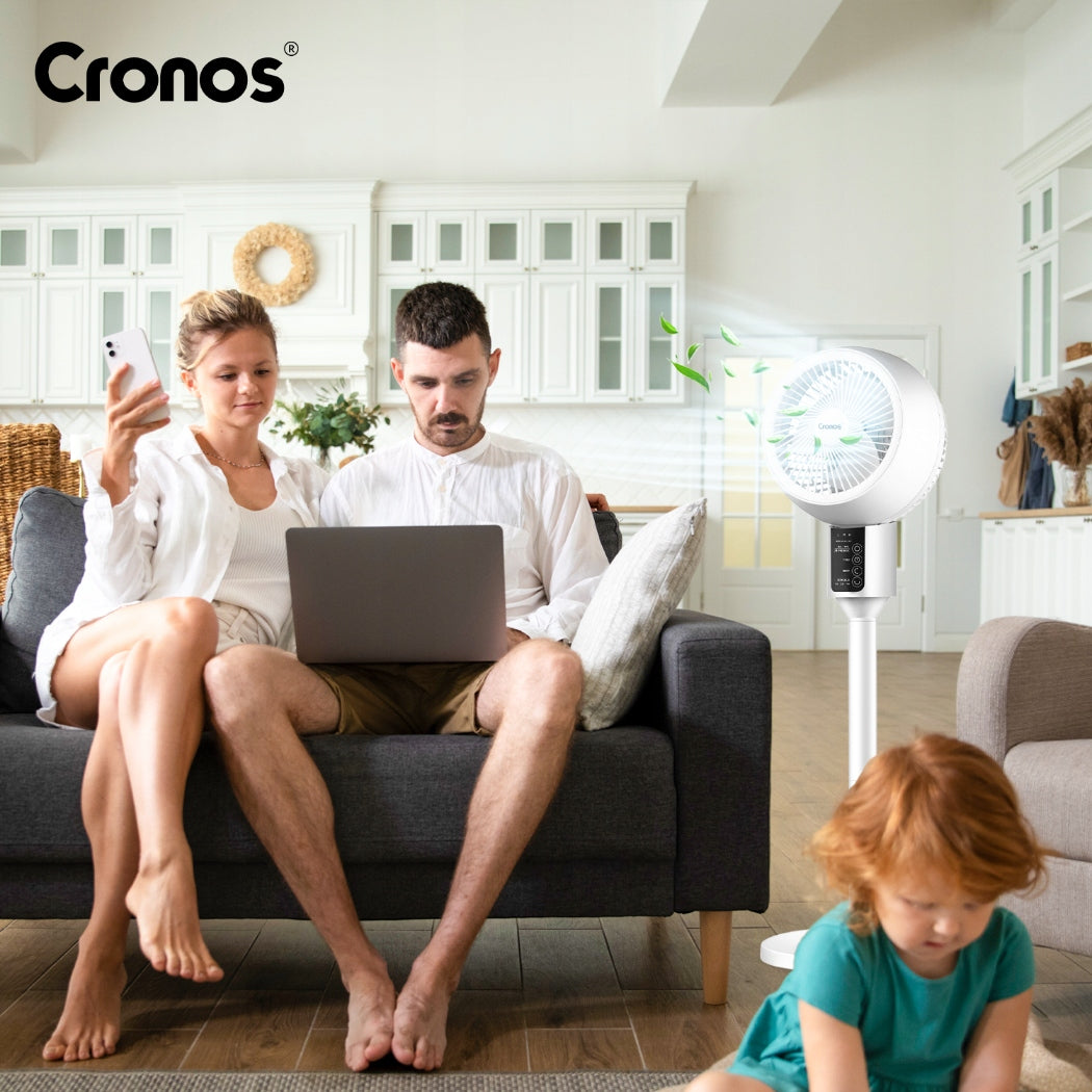 FLOOR STANDING FAN QUIET 3 MODES 45W 3D HEAD + REMOTE CONTROL Packaging status original