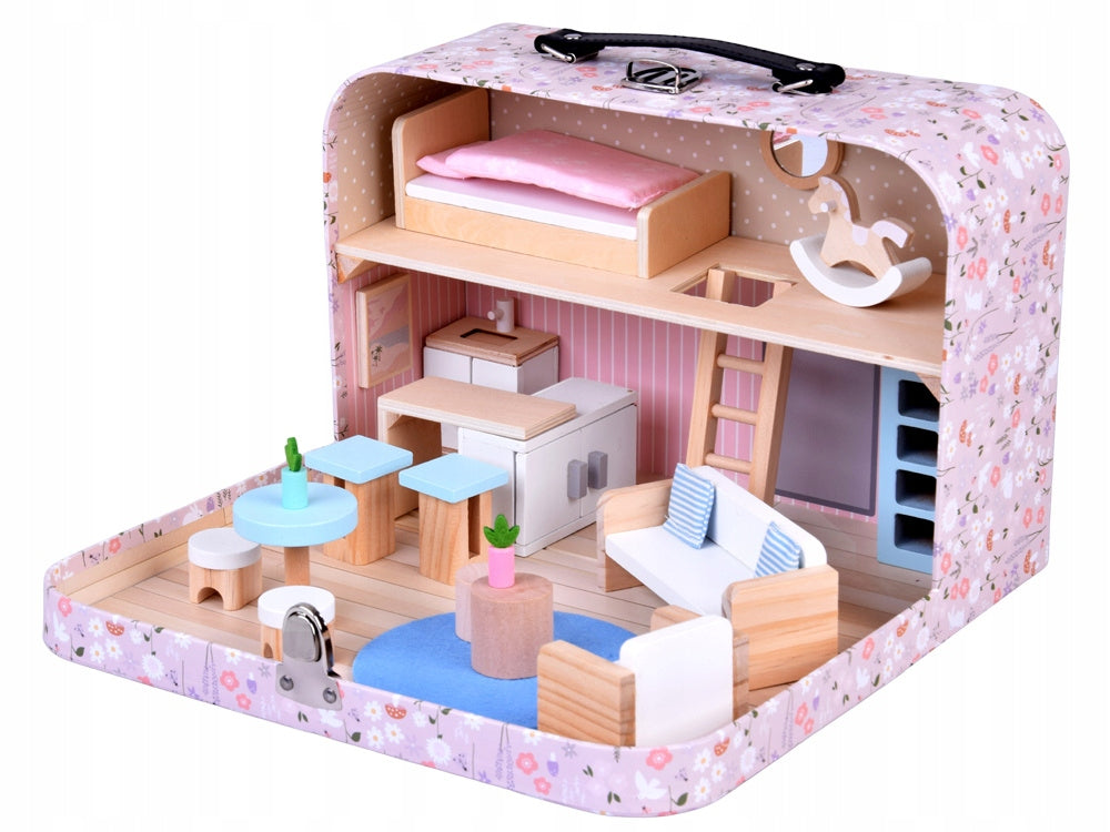 FLORAL Dollhouse Lockable Suitcase Wooden Furniture 5905258542829 Manufacturer code ZA5930