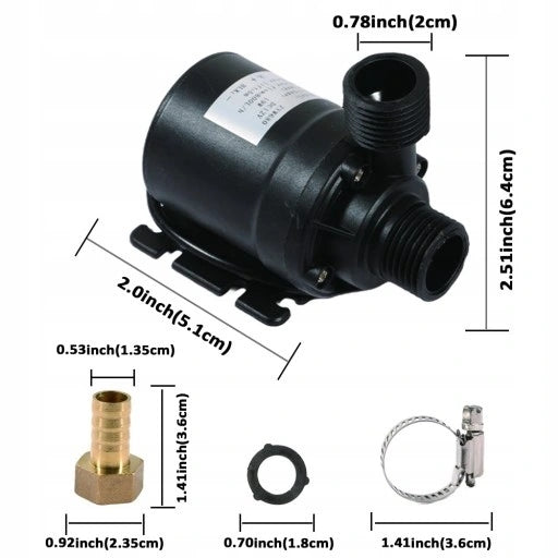 FLOW PUMP 12V DC 800L/H SILENT BRUSHLESS MOTOR IP68 Manufacturer no brand