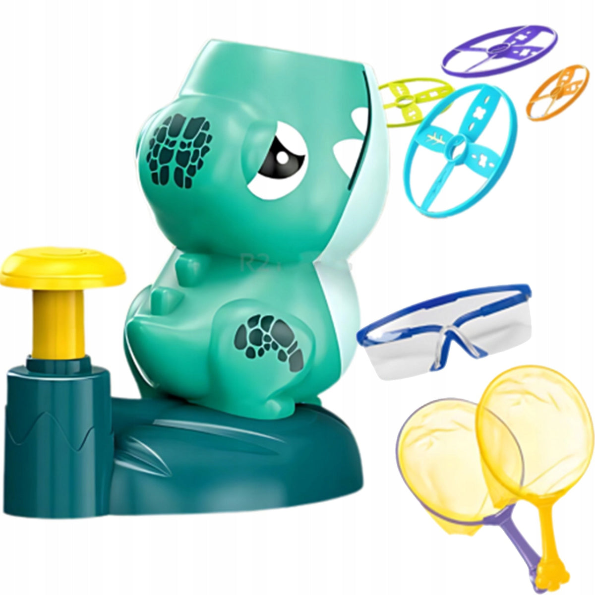 FLYING DISC LAUNCHER FOR CHILDREN DINOSAUR AIR TOY Kid's age 3＋ years