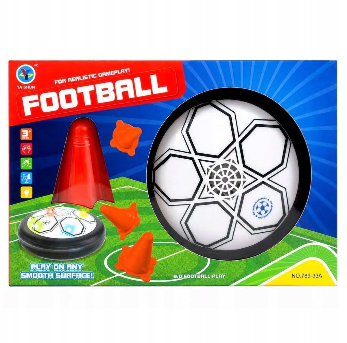 FLYING LEVITATING LED FOOTBALL GLOWING CYMBERGAJ HOVERBALL GAME DISC Packaging status original