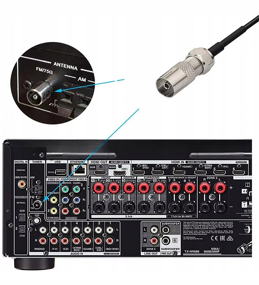 FM RADIO ANTENNA WITH TOWER CINEMA AMPLIFIER RADIO PHONE + 4 ADAPTERS EAN (GTIN) 085239863503