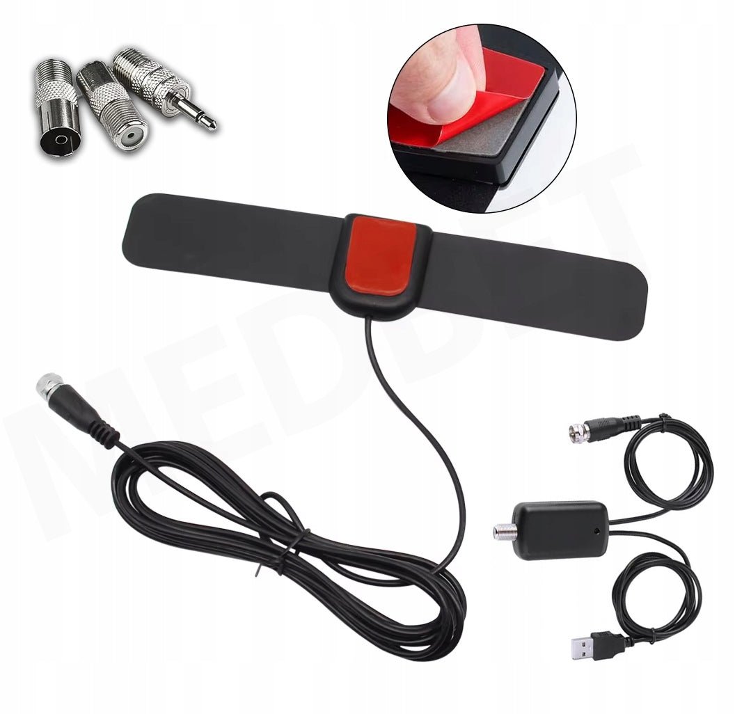 FM RADIO ANTENNA WITH TOWER CINEMA AMPLIFIER RADIO PHONE + 4 ADAPTERS