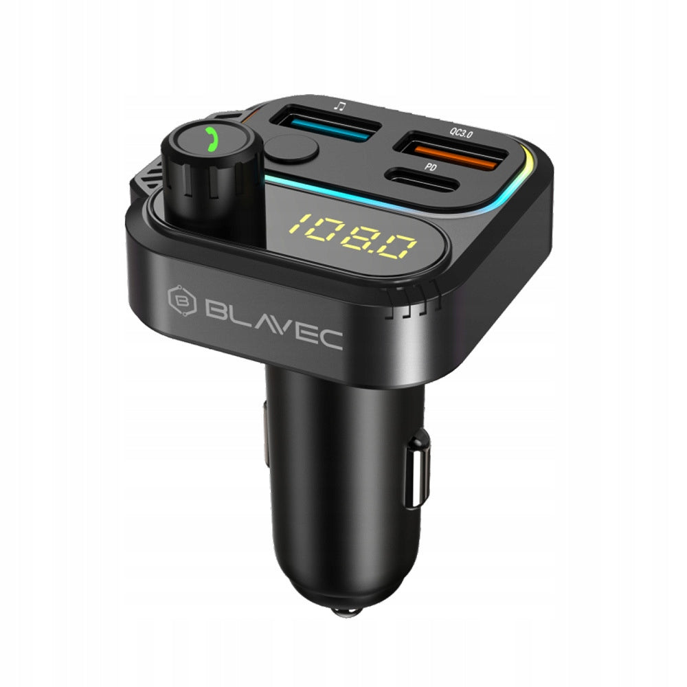 FM Transmitter Flash TR-01 MP3, Bluetooth - 2xUSB + Type C - PD 36W & QC3.0 18W