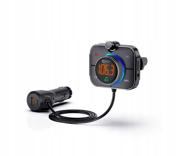 FM transmitter Savio TR 14 with Bluetooth and AUX USB charging function