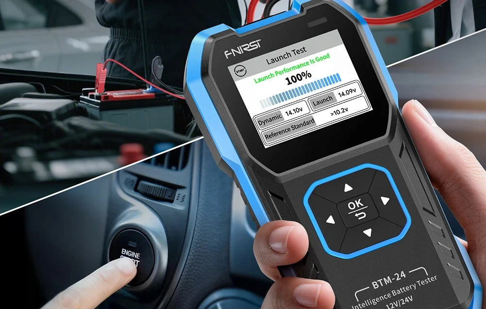 FNIRSI BTM-24 Battery Tester Car 12V 24V 2000A CCA LCD SOH SOC Pro Brand Fnirsi