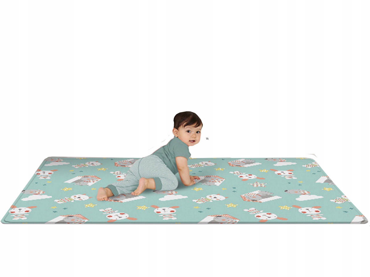 FOAM DOUBLE SIDED EDUCATIONAL MAT XPE 200x180cm ANIMALS DOG RABBIT