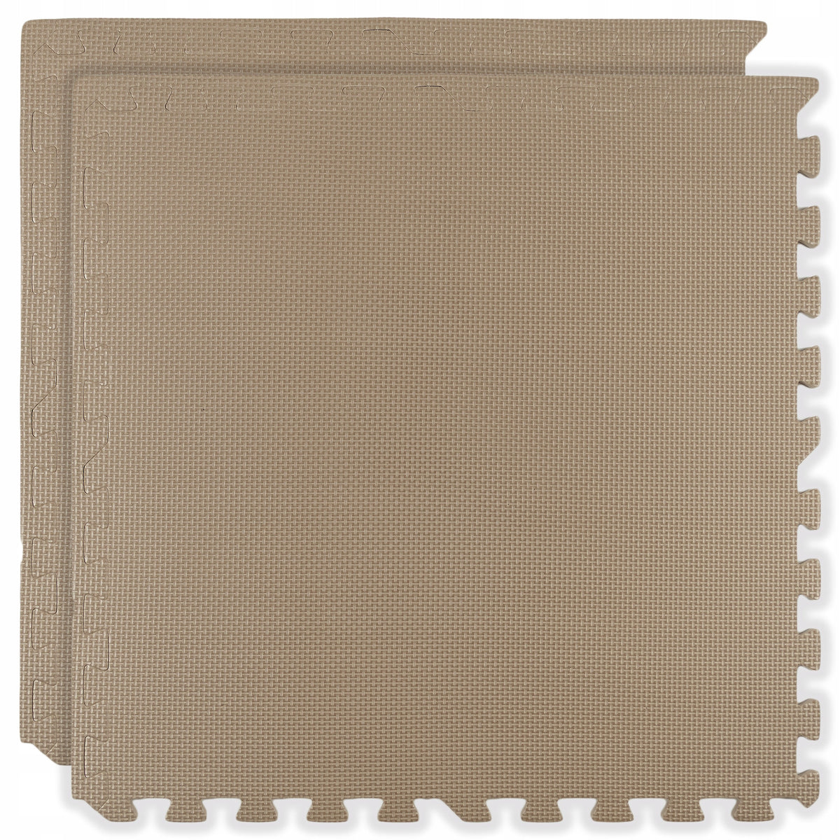 FOAM MAT 120x60 CM LARGE FOAM PUZZLE 2 PCS LIGHT BEIGE