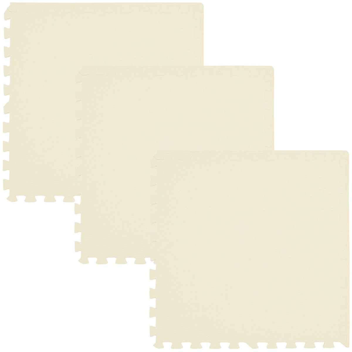 FOAM MAT 180x60 LARGE FOAM PUZZLE 3 PCS CREAM