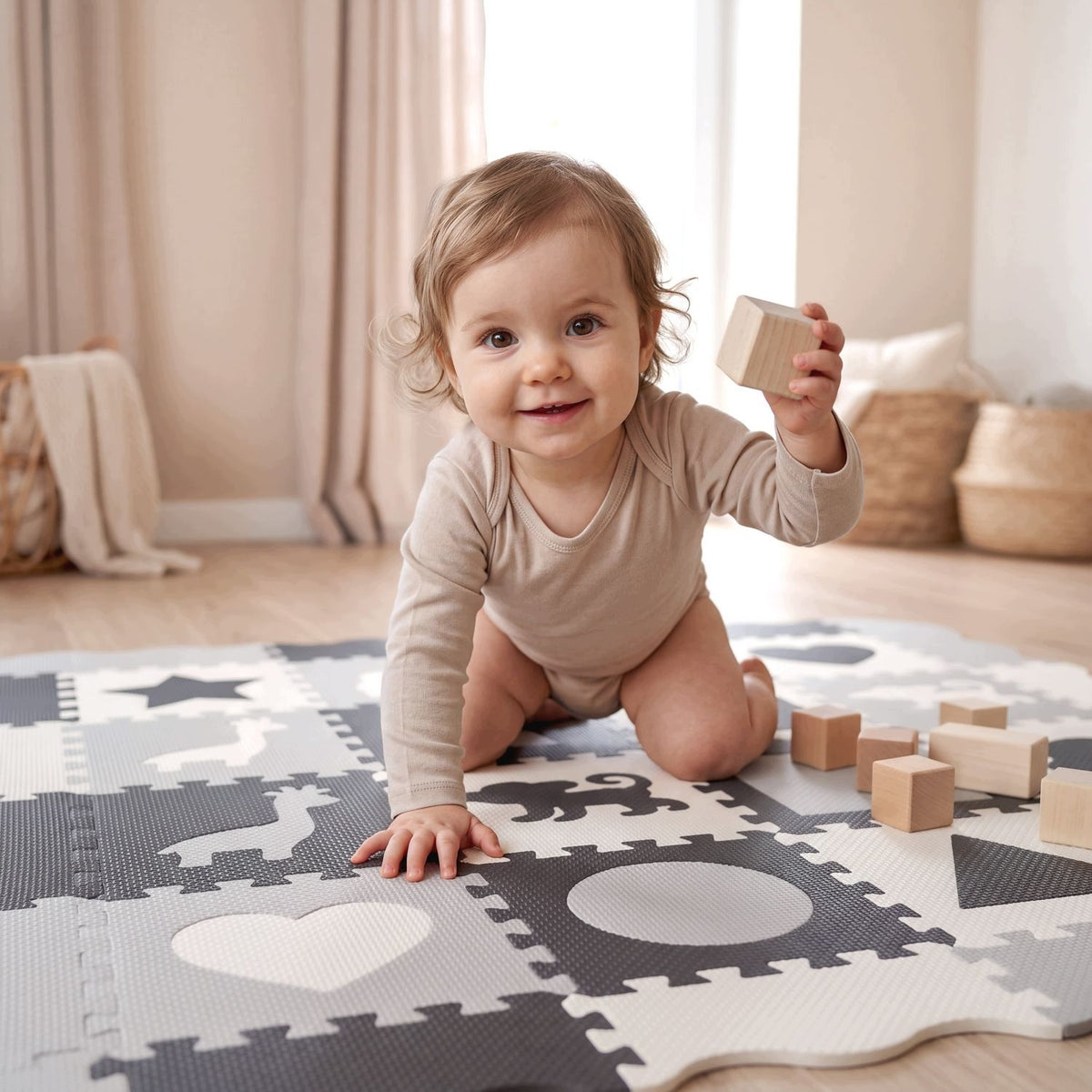 FOAM MAT EDUCATIONAL PUZZLE 3IN1 150X150 FOLDING MINI PLAYPEN FOR CHILDREN Brand Stars