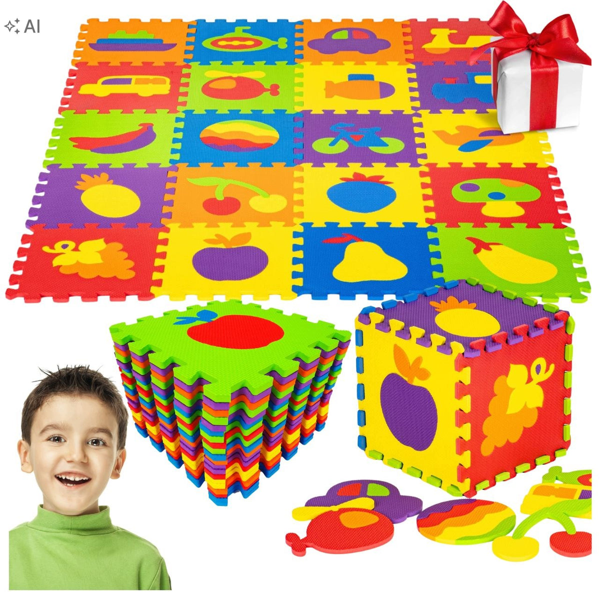 FOAM MAT EDUCATIONAL PUZZLE FOAM SPATIAL CARPET THICK