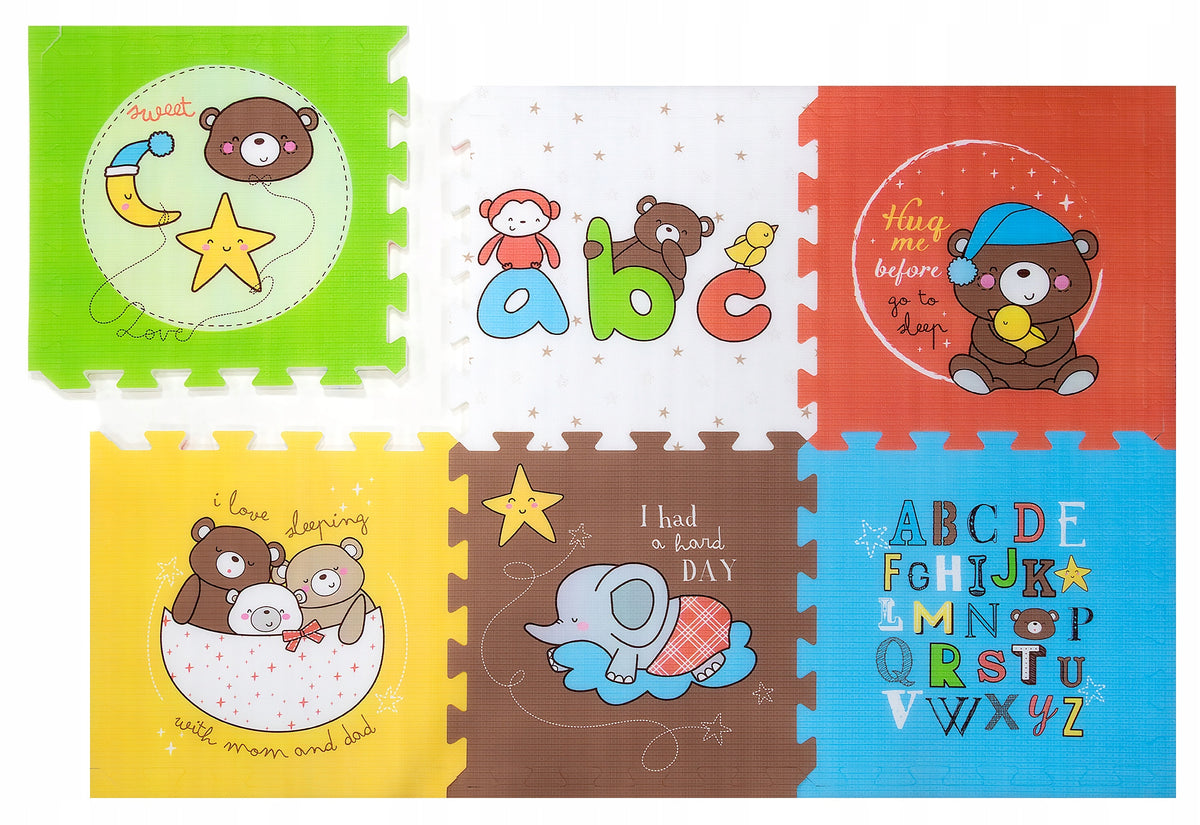 FOAM MAT EDUCATIONAL PUZZLE FOLDING COLORFUL BEARS 165 X 112 X 1,5 CM Manufacturer code 9038