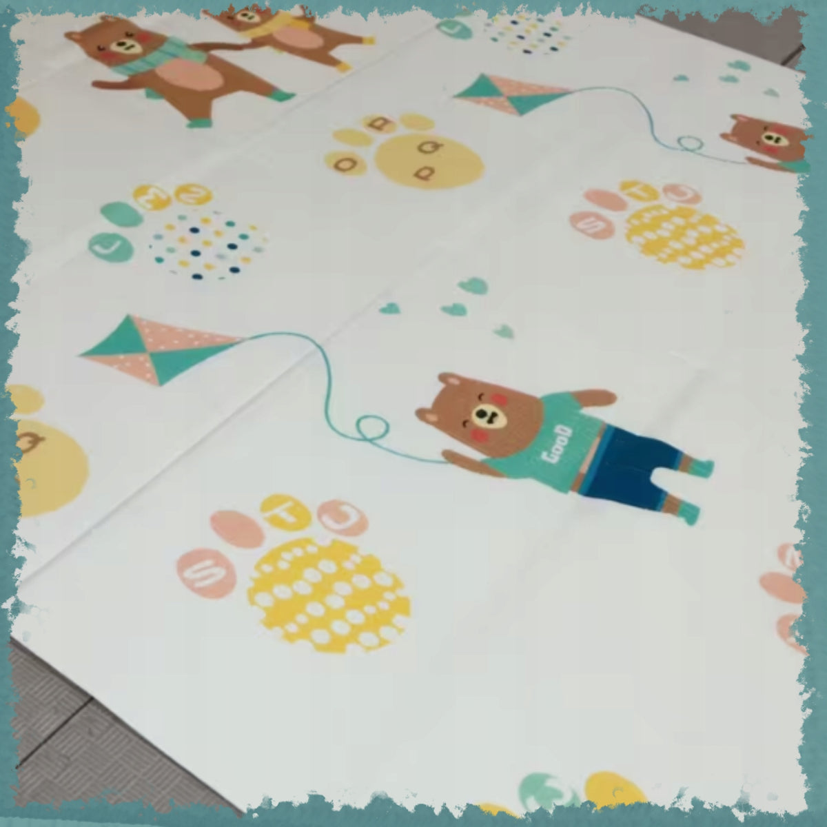 FOAM MAT FOR CHILDREN 180X150 EDUCATIONAL FOLDING DOUBLE-SIDED XXL THICK Manufacturer code 1599 Mata Edukacyjna Piankowa Miękka