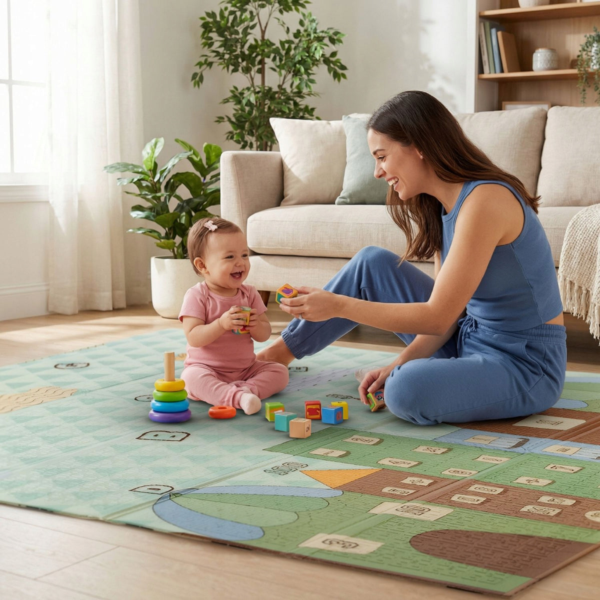 FOAM MAT FOR CHILDREN SOFT FOR CHILDREN DOUBLE-SIDED FOLDING 120 X 180CM Packaging status original