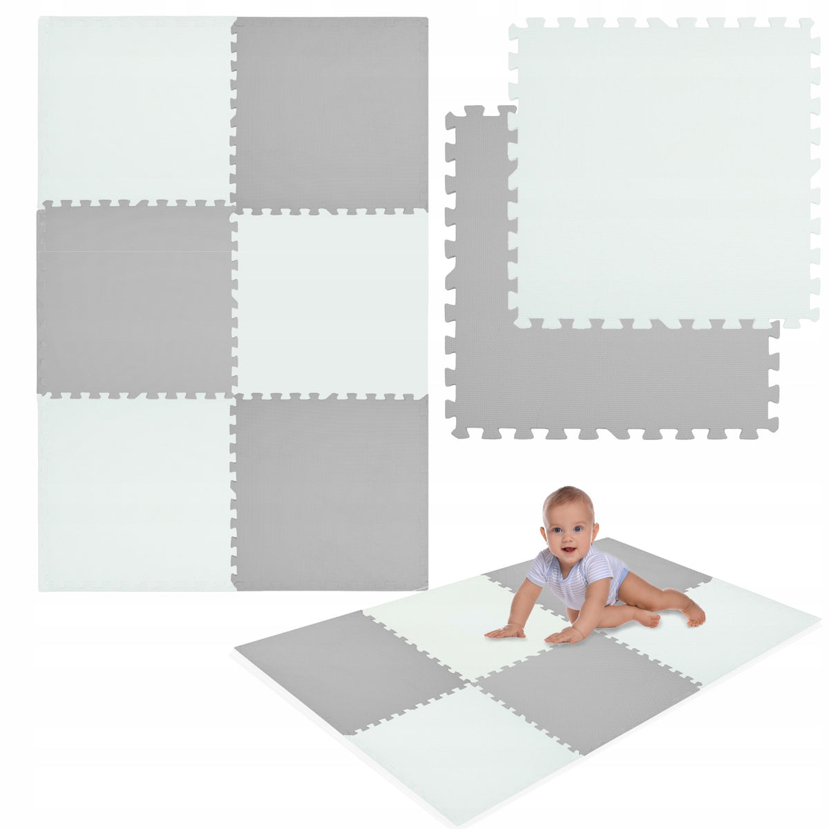 FOAM MAT LARGE EDUCATIONAL FOAM PUZZLE 180X120CM 6 PCS THICK