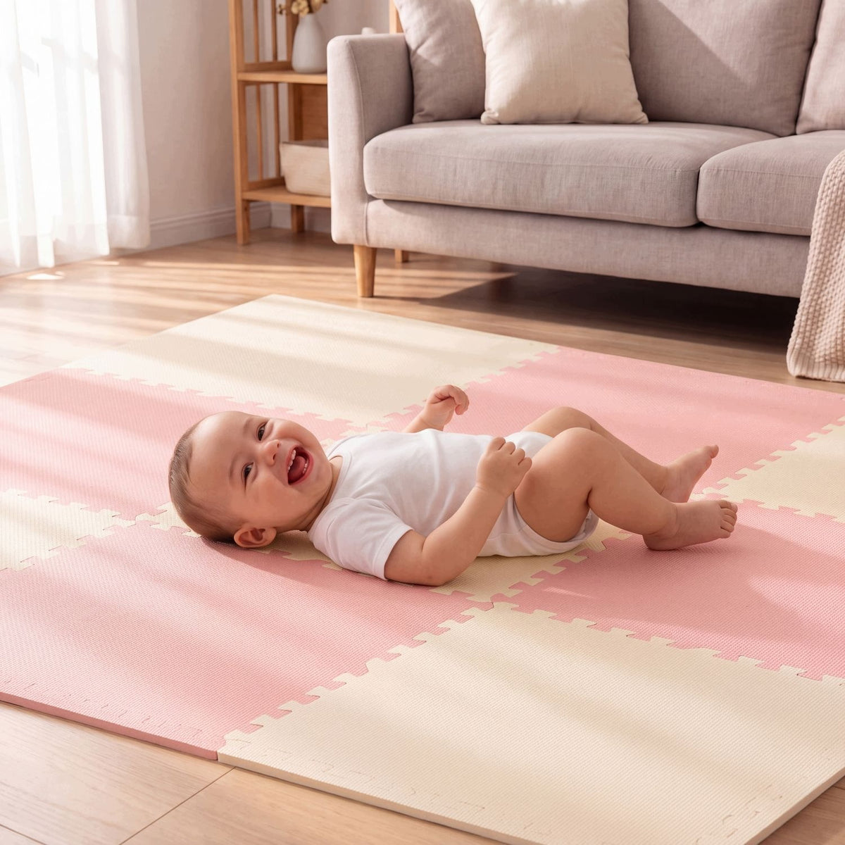 FOAM MAT PUZZLE FOR BABIES TWO-TONE THICK 1 CM FOAM RUG Brand Stars