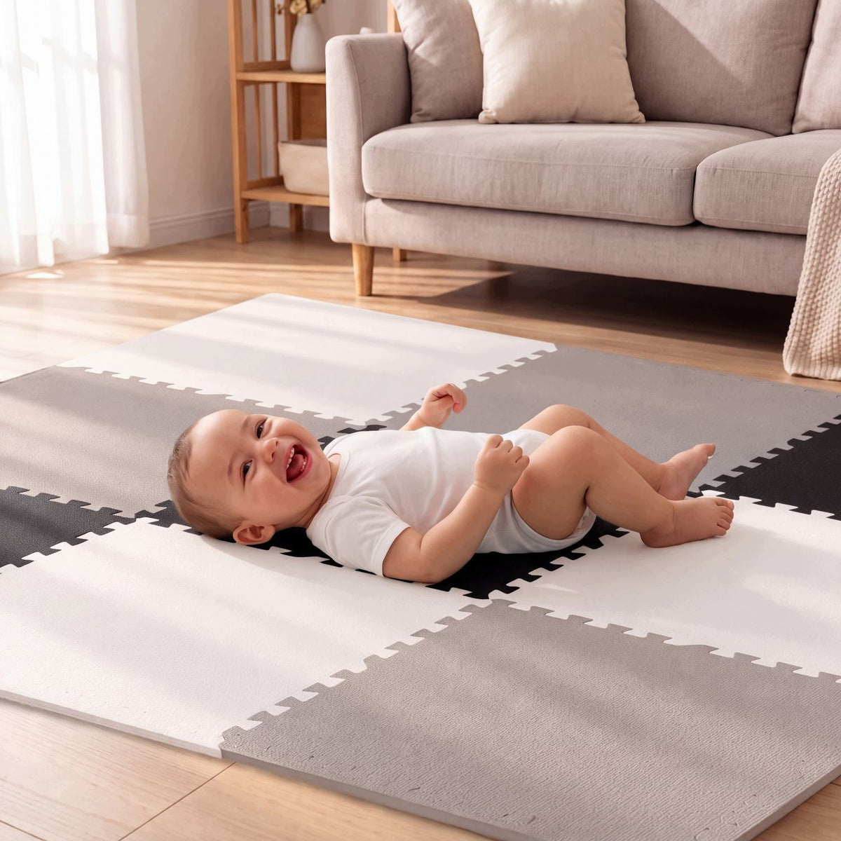 FOAM MAT PUZZLE FOR CHILDREN CONTRAST 180X180 FOAM RUG Brand Stars