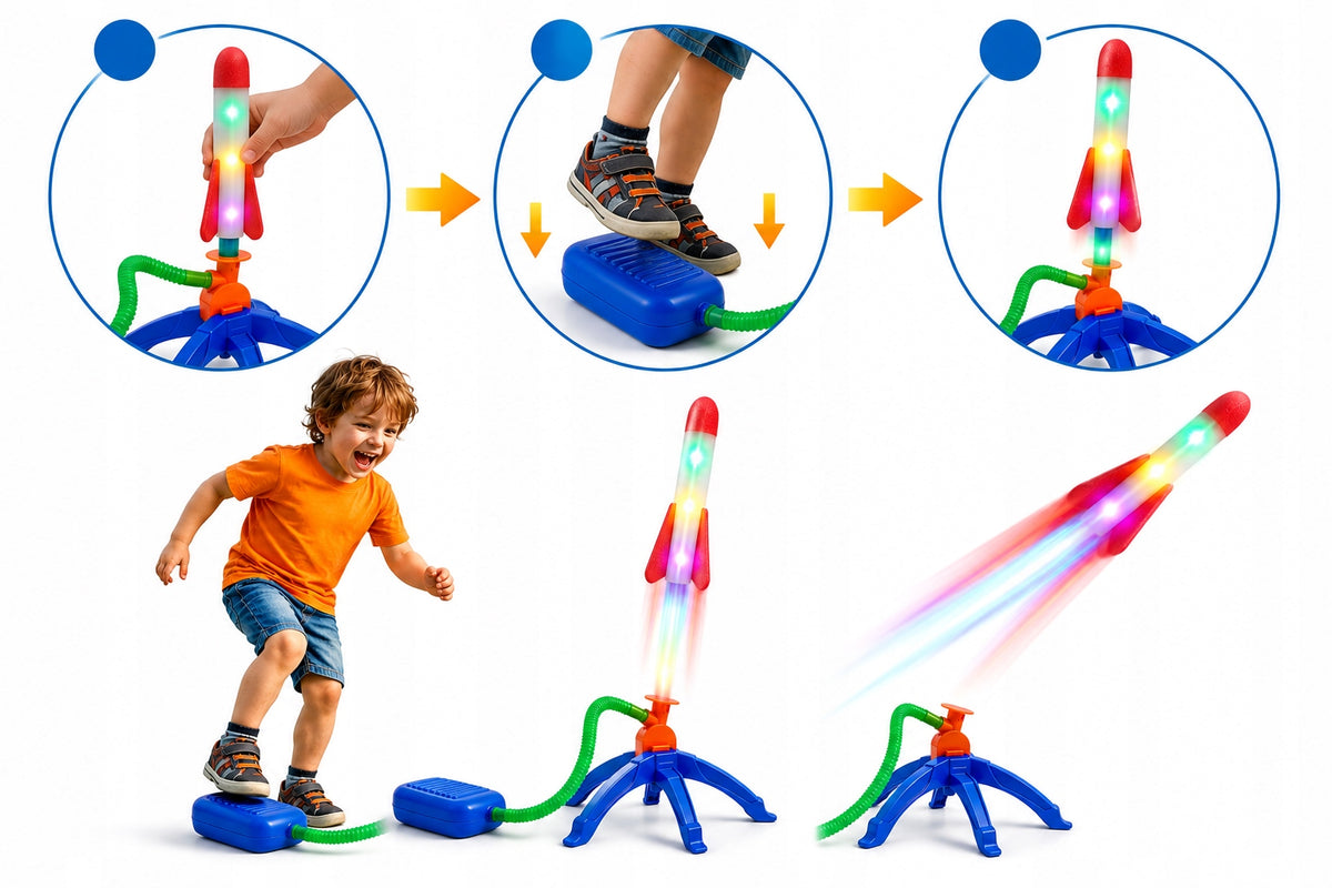 FOAM RACKET LAUNCHER ADJUSTABLE LED ANGLE 6PCS PUMP CATAPULT XXL Brand no brand